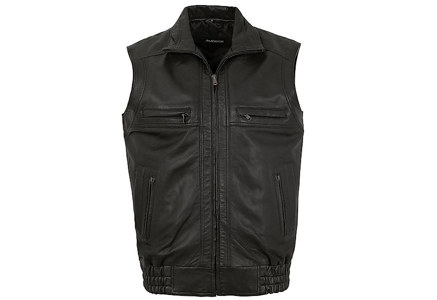 Maddox Lederweste Andi Maddox - Herren Lederweste Lammnappa schwarz günstig online kaufen