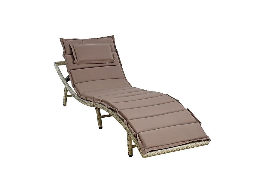 ESTEXO Gartenliege Sonnenliege Strandliege Polyrattan XXL Relaxliege Liege günstig online kaufen