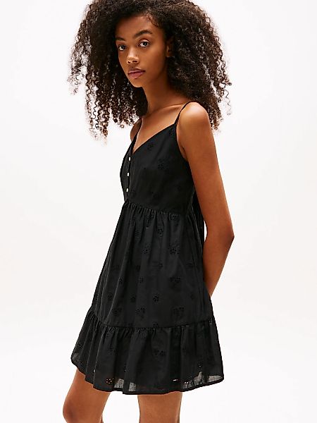 Tommy Jeans Minikleid "TJW BRODERIE ANGLAISE DRESS", mit Volant und Allover günstig online kaufen