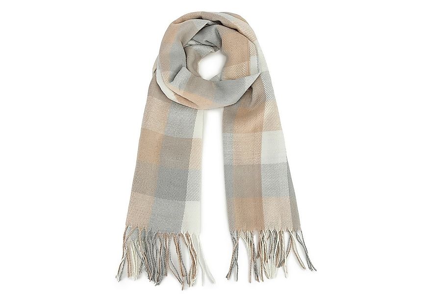 Miss Lulu Modeschal Damen XXL-Pashmina, Übergroßer Karo-Schal mit Fransen günstig online kaufen