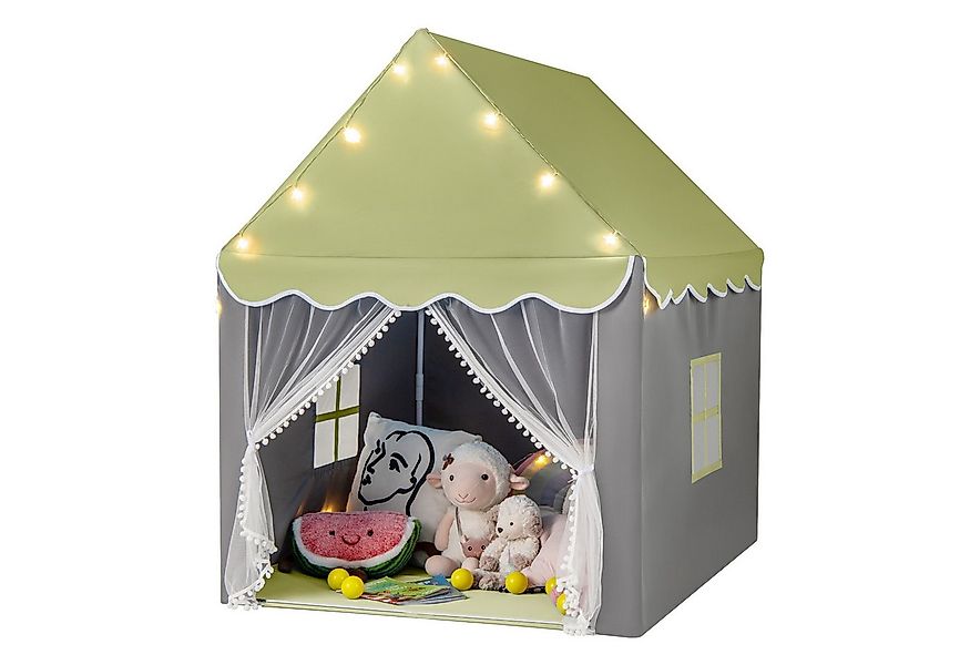 COSTWAY Spielzelt Spielhaus mit LED & Matte, 105 x 121 x 136cm, Outdoor günstig online kaufen
