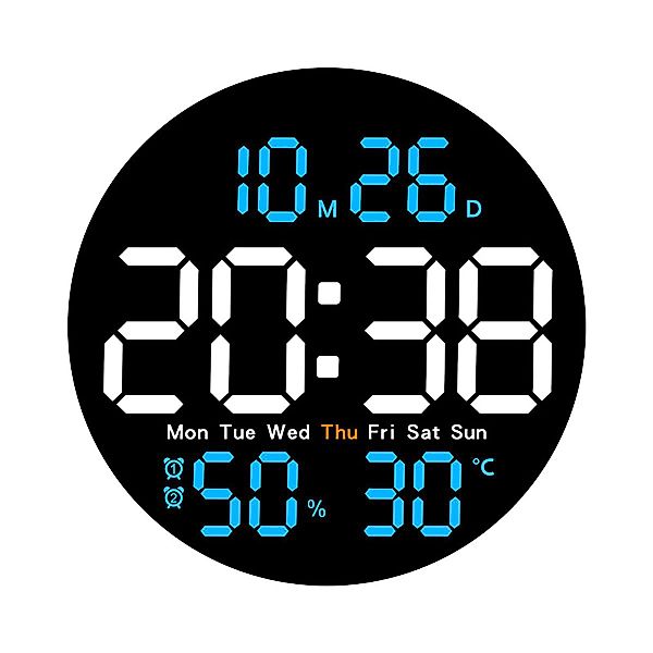 DOPWii Wanduhr Digitale Wanduhr mit Fernbedienung,10-stufiger günstig online kaufen