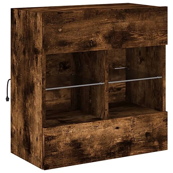 vidaXL TV-Wandschrank mit LED-Leuchten Räuchereiche 58,5x30x60,5 cm 837096 günstig online kaufen