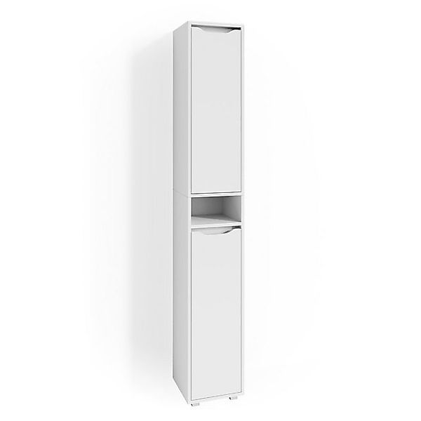 Vicco Badschrank Ruben Weiß 30 x 193 cm günstig online kaufen