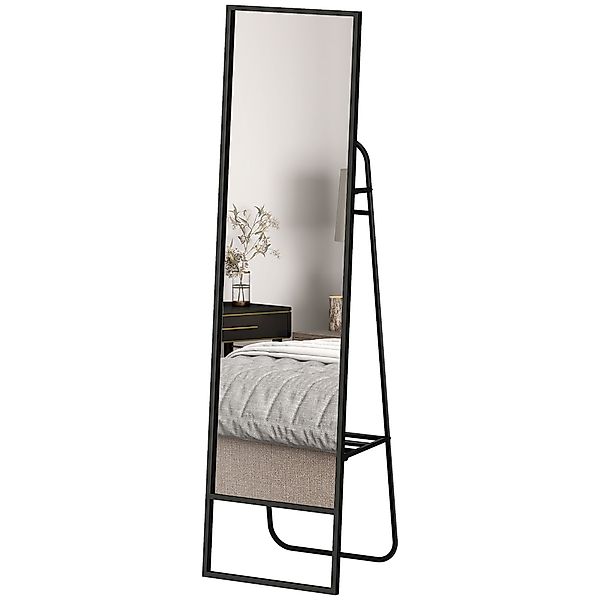 HOMCOM Standspiegel 148,5 x 40 cm, großer rechteckiger Spiegel mit hinterem günstig online kaufen
