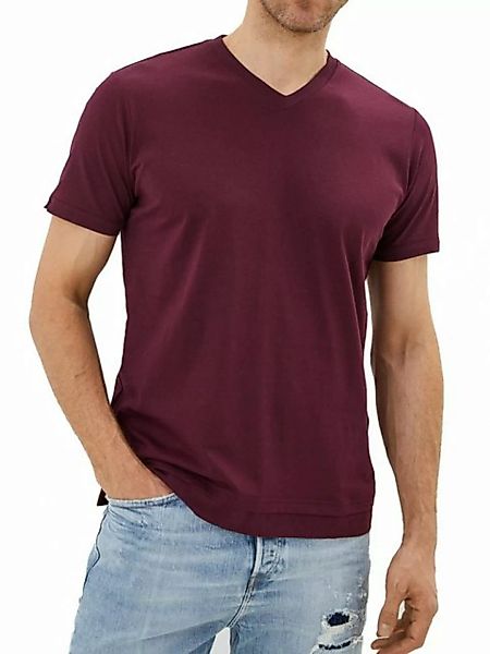 Diesel V-Shirt V-Ausschnitt Slim Fit Shirt Bordeaux - T-Cherubik-New 62E günstig online kaufen