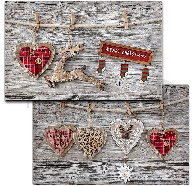 matches21 HOME & HOBBY Platzset Abwaschbare Tischsets 4er Set Weihnachten M günstig online kaufen