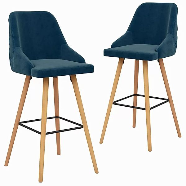 vidaXL Barhocker Barhocker 2 Stk. Blau günstig online kaufen