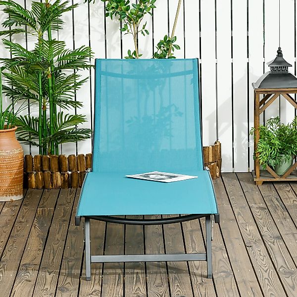 Outsunny Gartenliege Relaxliege mit verstellbarer Rückenlehne, günstig online kaufen