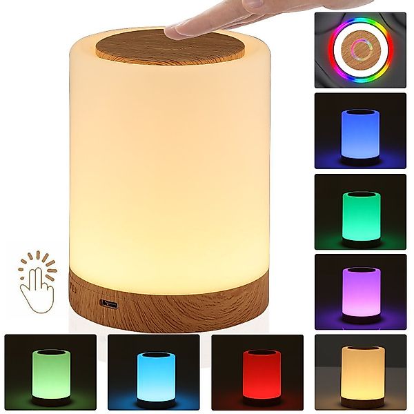 LETGOSPT LED Nachtlicht LED Nachttischlampe, USB günstig online kaufen