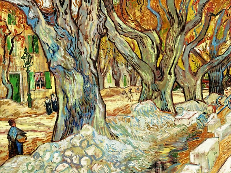 Poster / Leinwandbild - Vincent Van Gogh: Die Großen Platanen günstig online kaufen