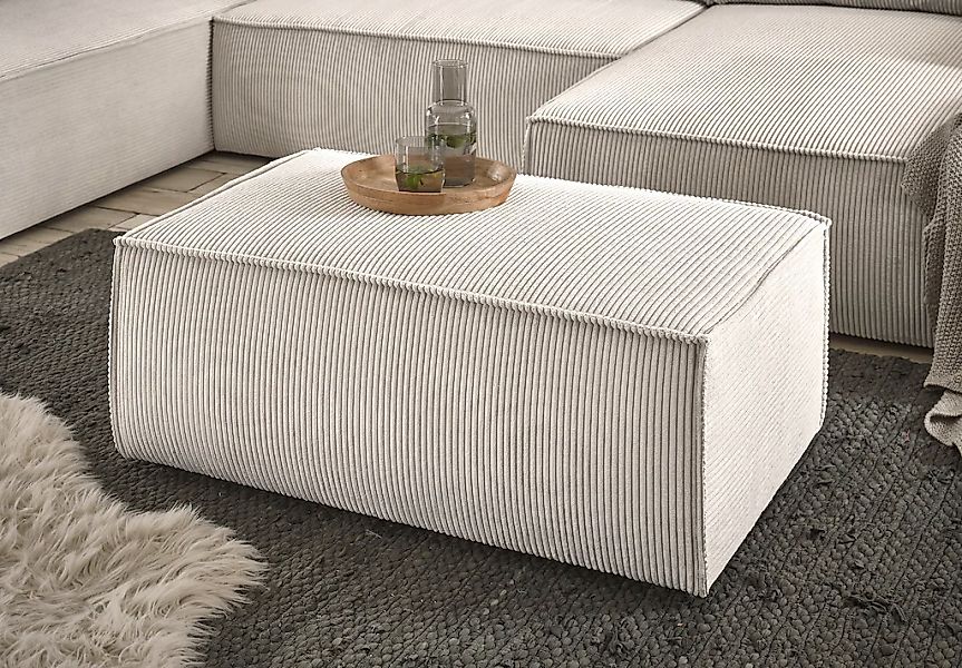 Home affaire Hocker "SHERWOOD, Polsterhocker in 3 Stoffarten verfügbar", pa günstig online kaufen