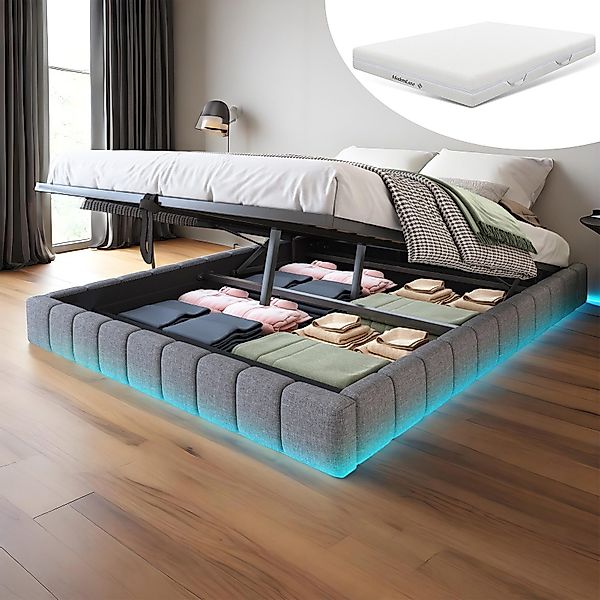 OKWISH Polsterbett Funktionsbett,Kinderbett,Jugendbett,Gästebett (mit Staur günstig online kaufen