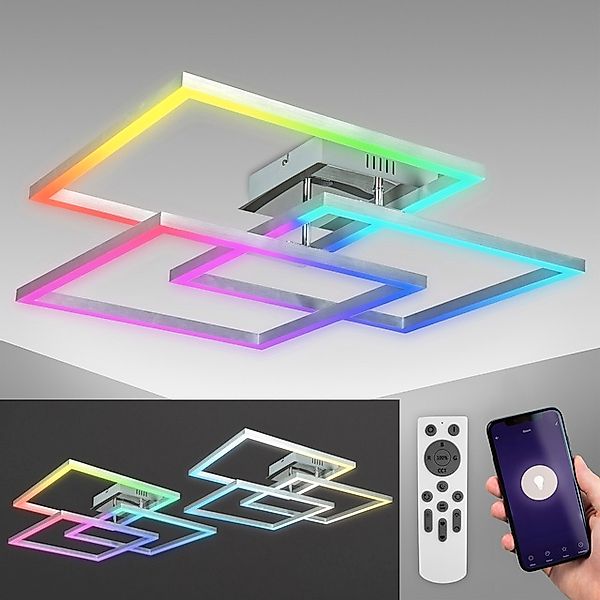 B.K.Licht Smarte LED-Deckenleuchte, mit APP Steuerung und Fernbedienung, 3x günstig online kaufen