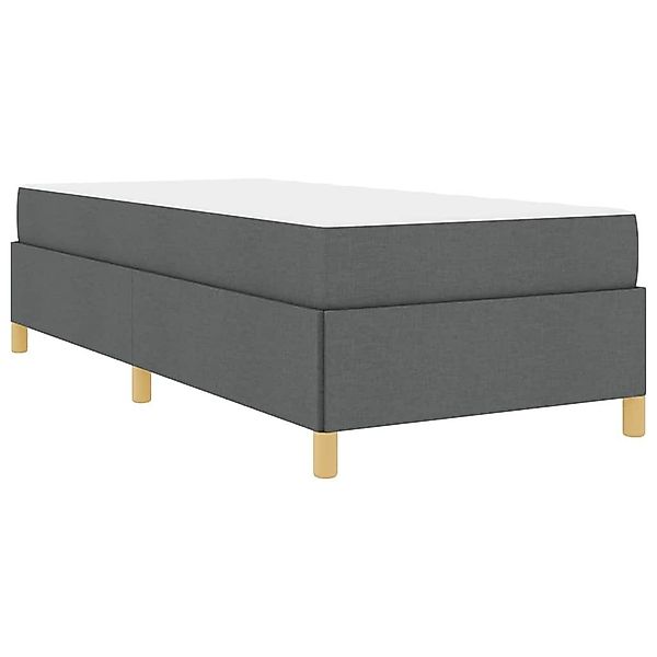 vidaXL Bett Boxspringbett Dunkelgrau und Braun günstig online kaufen