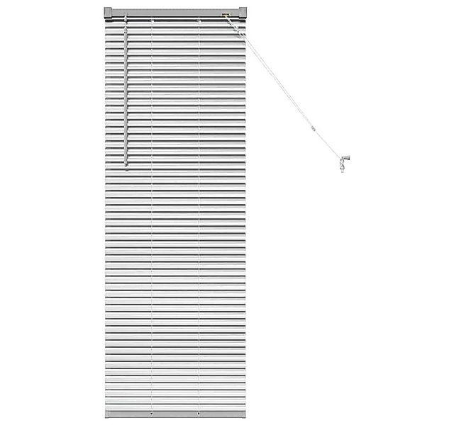 Rollo Fensterjalousie mit Vorhängen Silber Aluminium, vidaXL günstig online kaufen