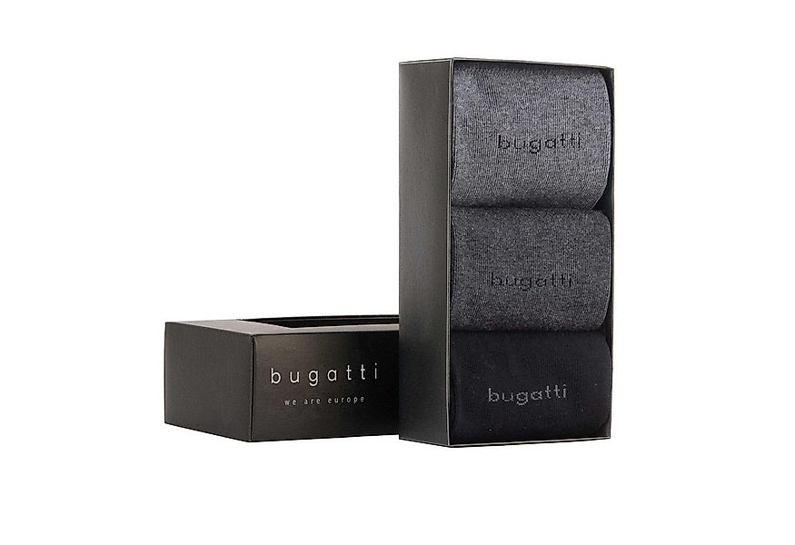 bugatti Kurzsocken Herren Socken 3er Pack Baumwollmischung (Packung, 3er Pa günstig online kaufen