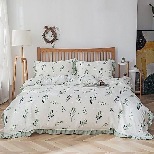 BYSURE Bettwäsche, Polyester, 2 teilig, Blumen-Bettbezug günstig online kaufen