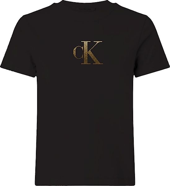 Calvin Klein Jeans T-Shirt Regular Fit, glänzender Logodruck, Rundhalsaussc günstig online kaufen