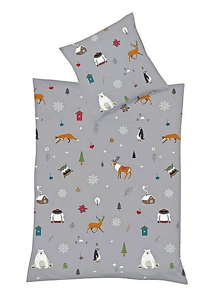 fleuresse Bettwäsche Fleuresse Mako Satin Bettwäsche 2tlg. 135x200cm Winter günstig online kaufen