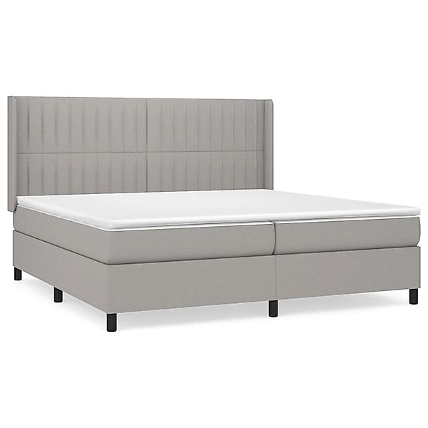 vidaXL Boxspringbett mit Matratze Hellgrau 200x200 cm Stoff1377514 günstig online kaufen