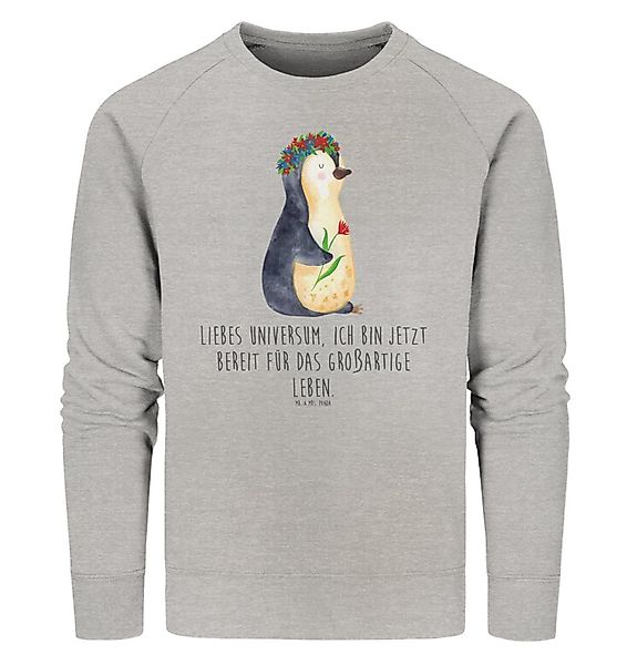 Mr. & Mrs. Panda Longpullover Pinguin Blumen Größe S - Heather Grey - Gesch günstig online kaufen