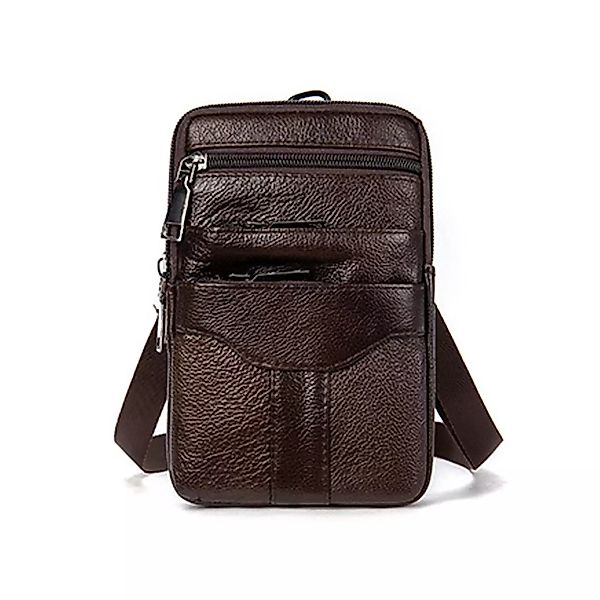 YUBRO-STUDIO Umhängetasche Herren Leder Umhängetasche Mehrfach-Taschen günstig online kaufen