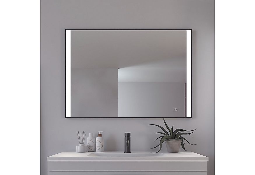 Loevschall Badspiegel Libra Quadratisch, Badzimmerspiegel mit LED Beleuchtu günstig online kaufen