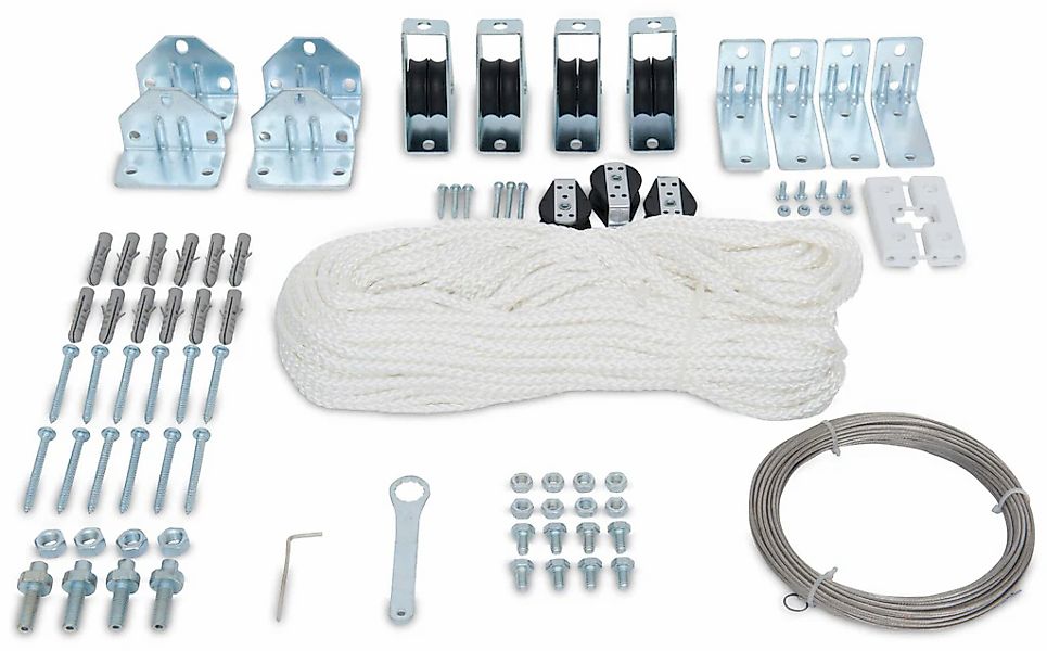 Windhager Seilspanngarnitur Seilzug-Set zum Spannen von Sonnensegeln günstig online kaufen