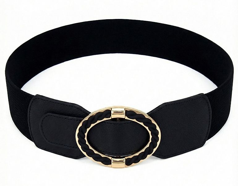 Ella Jonte Stretchgürtel breiter Taillengürtel schwarz gold Statement-Schna günstig online kaufen