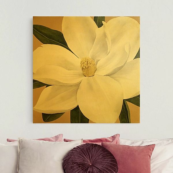 Leinwandbild Gold Magnolie auf Gold II günstig online kaufen