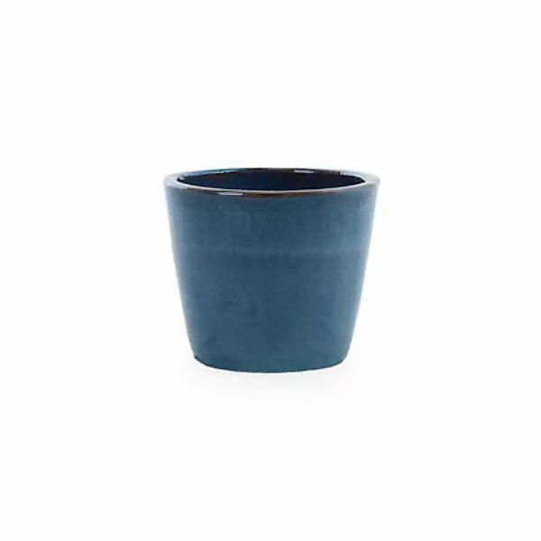 Blumentopf Pots keramik blau / Glasiertes Steingut - Ø 30 x H 25 cm / Handg günstig online kaufen