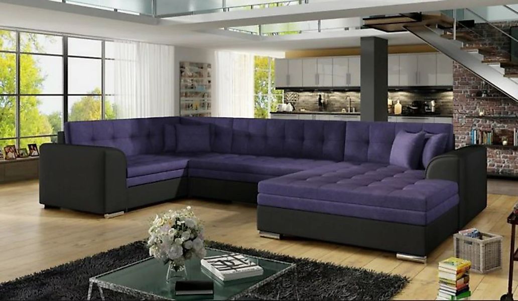 JVmoebel Ecksofa, Design Ecksofa Bettfunktion Sofa Couch Polster Sofas Couc günstig online kaufen
