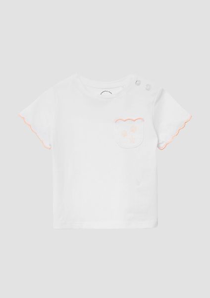 s.Oliver Kurzarmshirt Jersey-T-Shirt mit Bogenkante und günstig online kaufen