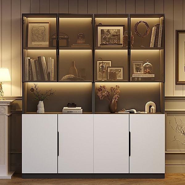 TavilaEcon Glasvitrine Moderne minimalistische Vitrine mit günstig online kaufen