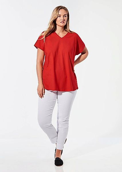 GOLDNER T-Shirt Shirt mit V-Ausschnitt (CURVY) günstig online kaufen