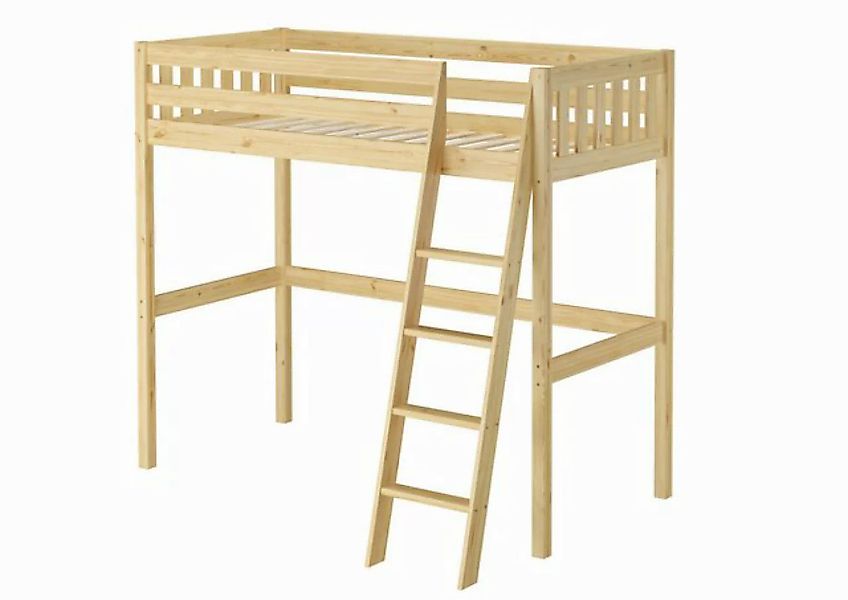 ERST-HOLZ Hochbett Oberes Bett Hochbett aus massivem Kiefer 90x200 Kieferfa günstig online kaufen