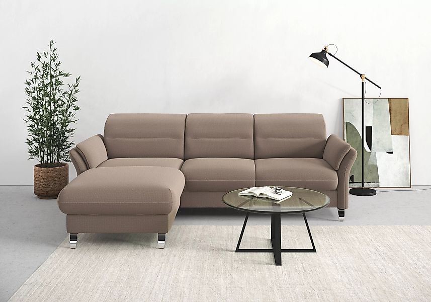 sit&more Ecksofa "Grenoble L-Form mit Federkern", wahlweise mit Bettfunktio günstig online kaufen