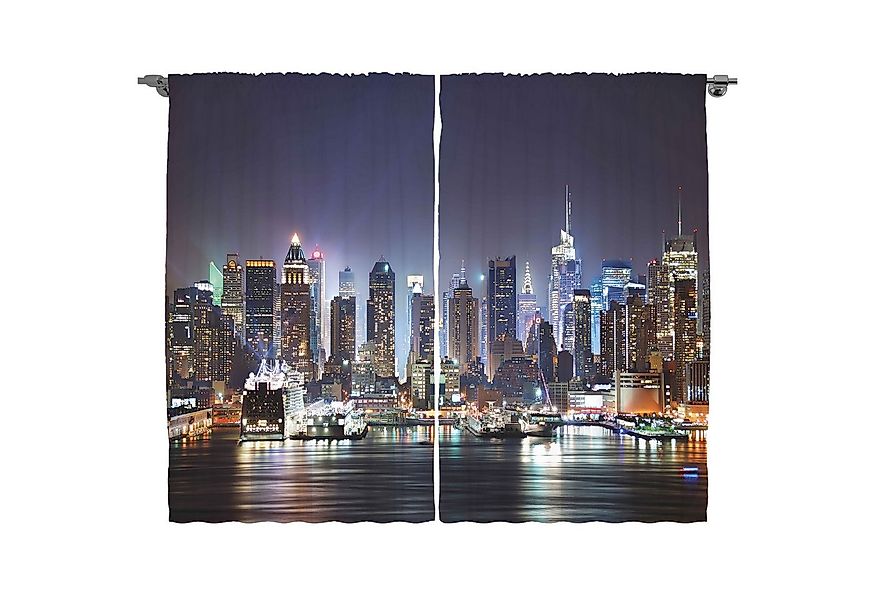 Abakuhaus Gardine Schlafzimmer Kräuselband Vorhang mit Schlaufen und Haken, günstig online kaufen