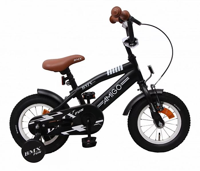 Bmx Fun 12 Zoll 21 Cm Jungen Rücktrittbremse Mattschwarz günstig online kaufen