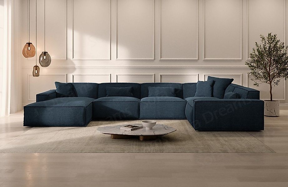 Sofa Dreams Wohnlandschaft Sofa Strukturstoff Polstersofa Formenta U Form S günstig online kaufen