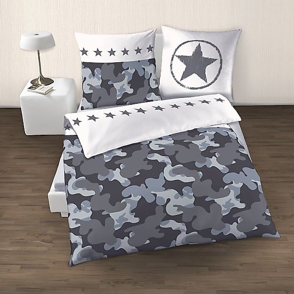 MTOnlinehandel Bettwäsche Camouflage 135x200 + 80x80 günstig online kaufen