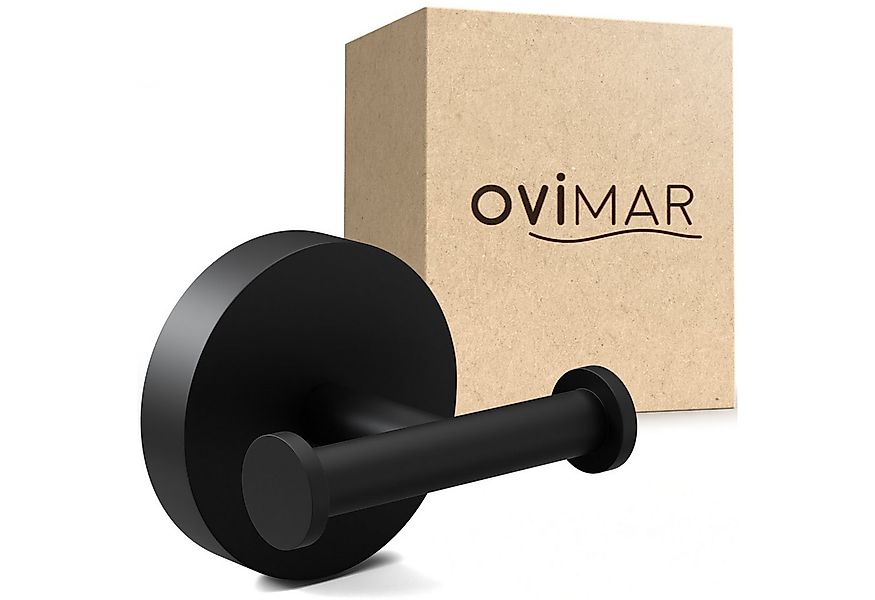 ovimar Handtuchhaken Vigra, (1-St), aus Edelstahl in Schwarz zur Zum Bohren günstig online kaufen