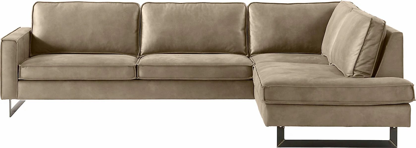 Home affaire Ecksofa "Pinto, 290 cm, Cord, Chenille, Lederoptik, Ottomane l günstig online kaufen