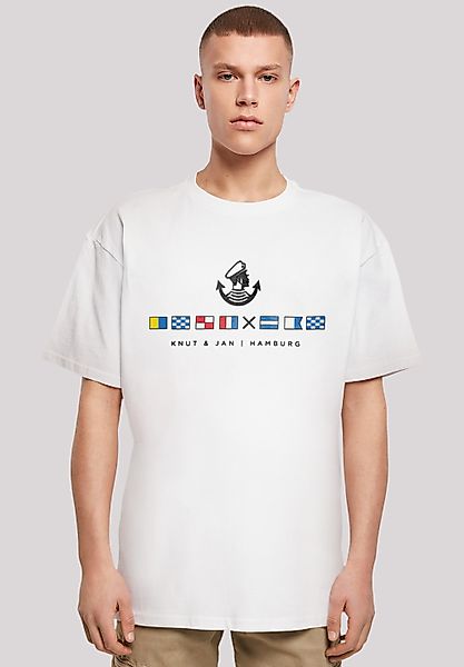 F4NT4STIC T-Shirt "Oversized T-Shirt Seglerfahnen Knut & Jan Hamburg", Prin günstig online kaufen