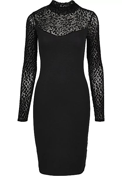 URBAN CLASSICS Jerseykleid "Damen Ladies Flock Lace Turtle Neck Dress", (1 günstig online kaufen