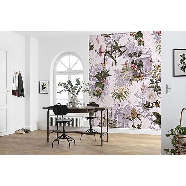 Sanders & Sanders Fototapete Blätter Grün und Grau 200 x 280 cm 612400 günstig online kaufen