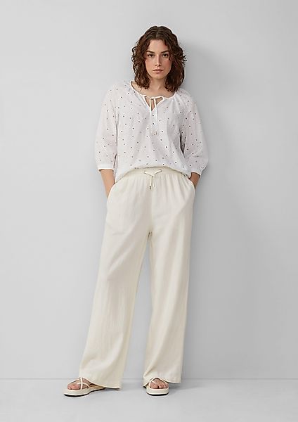 QS Stoffhose Leinenmixhose mit Gummizug und günstig online kaufen