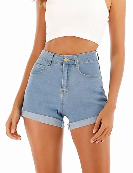 AFAZ New Trading UG High-waist-Jeans Sommerliche, gerade, lässige Denim-Sho günstig online kaufen