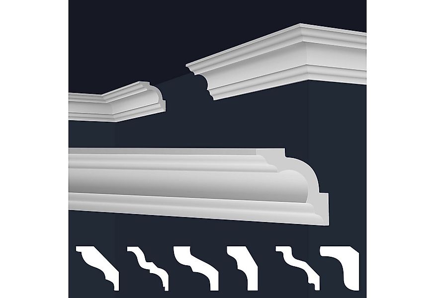 marbet design Stuckleiste E-14, 2 Meter / 1 Leiste, XPS Styropor weiß - Dec günstig online kaufen